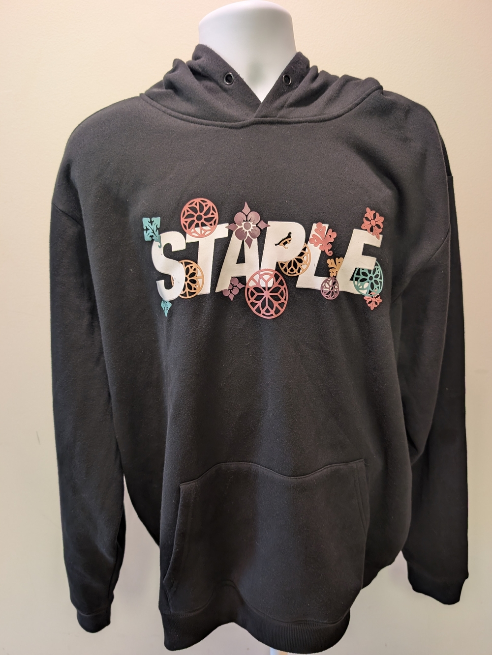 Staple Pigeon Geometric Mandala Logo Graphic Streetwear Hoodie Black XL
